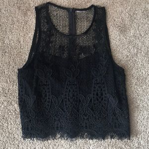 Black Lace Croptop